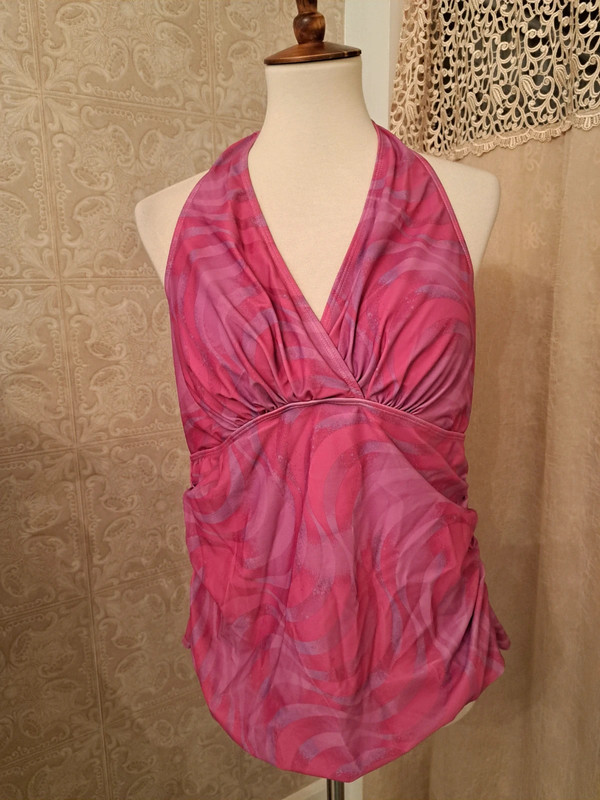 2 piece hot pink tankini swim set size 2XL 1