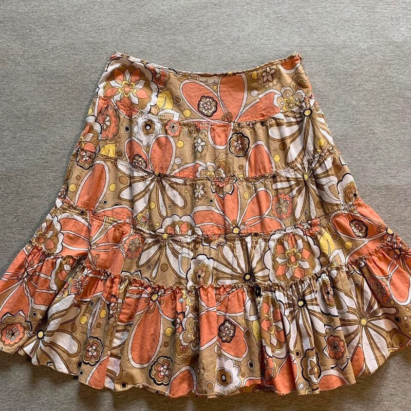 Vintage print midi skirt 2