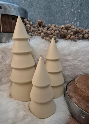 Set van 3 kerstbomen zandkleur, merk: IMHome3Deco, staat: Heel goed, € 13,00, € 14,35 inclusief Kopersbescherming Pro