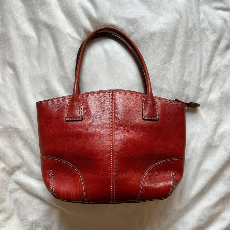 Y2K vintage red leather mini bag 2