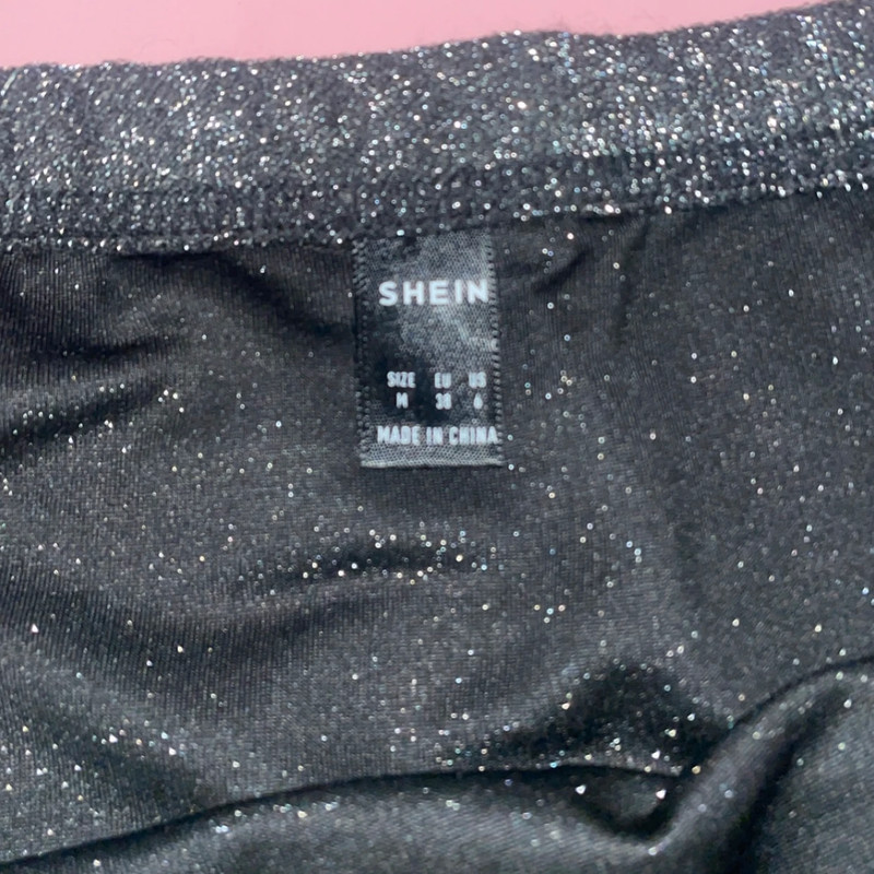 SHEIN Glitter Split Mini Skirt 3
