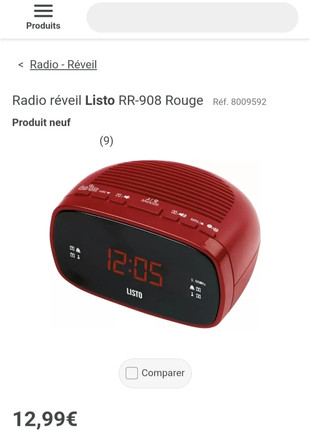 Radio réveil LISTO RR-908 Noir