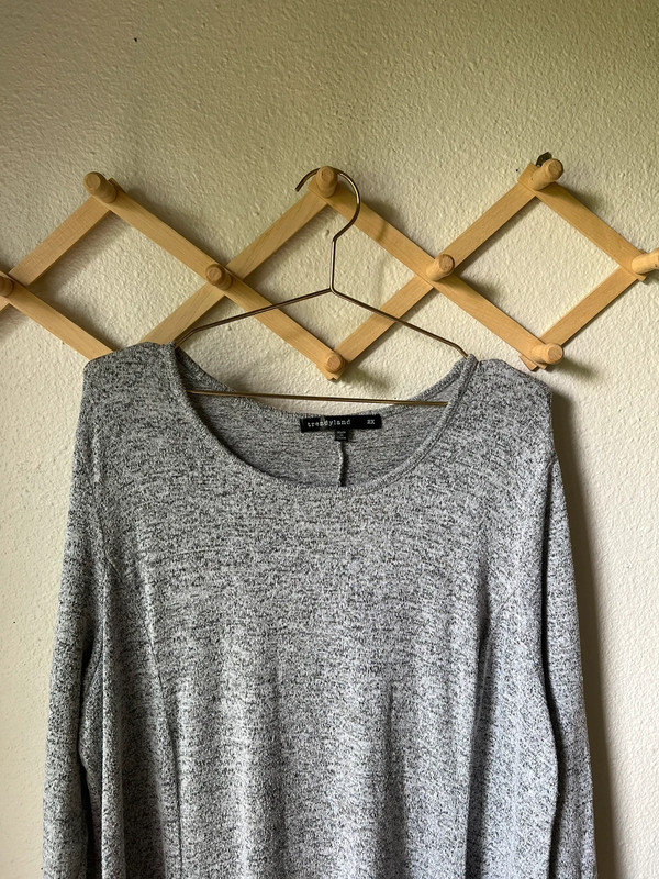 grey sweater dress with pockets size 2X 3