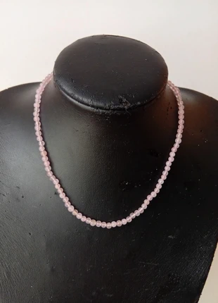 Collier réglable en perles de quartz rose 4mm, merk: Quartz, staat: Nieuw met prijskaartje, € 15,00, € 16,45 inclusief Kopersbescherming