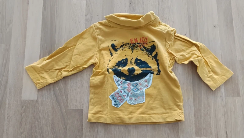 Tee shirt manches longues pommette 12 mois