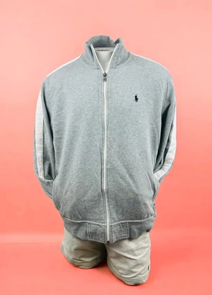 🧥 Sweat zippé Ralph Lauren gris blanc logo noir XL homme casual vintage, marca: Ralph Lauren, estado: Muy bueno, tamaño: XL, 50,00 €, 53,20 € Protección al comprador Pro incluida