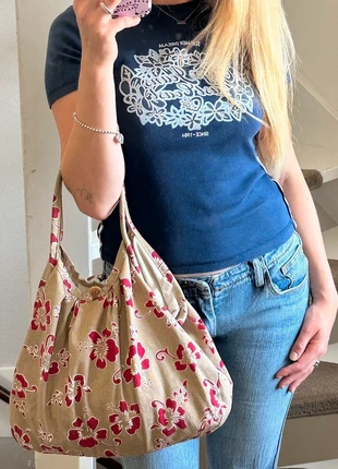 Vintage Y2K Hawaiian tropical hibiscus shoulder bag, marca: Vintage Dressing, estado: Muito bom, €7.50, €8.58 inclui Proteção do Comprador