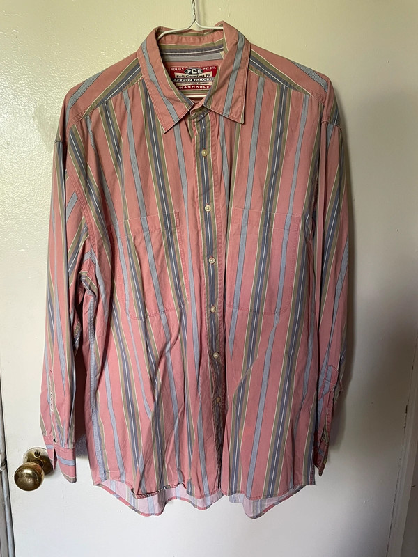 Vintage Pastel Triped Long Sleeve Shirt 1