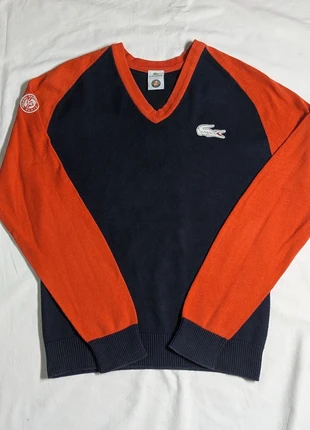 Rare Pull Col V Lacoste x Roland Garros Vintage Coton S Homme Made in France, marque: Lacoste, état: Très bon état, taille: S, 29,00 €, 31,15 € Protection acheteurs incluse