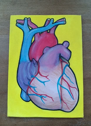 Original painting - anatomic heart, brand: gothfairyfallalery, condition: New without tags, £10.00, £11.20 includes Buyer Protection