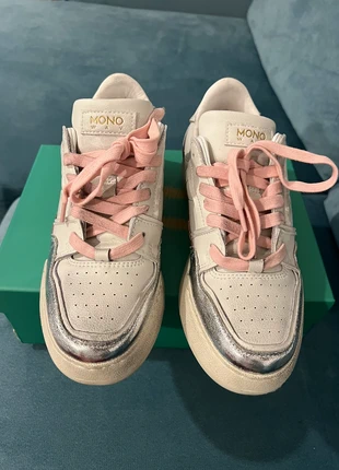 Mono way bianche fumè con inserti rosa e argento, marque: mono way, état: Neuf sans étiquette, taille: 38, 50,00 €, 53,20 € Protection acheteurs incluse