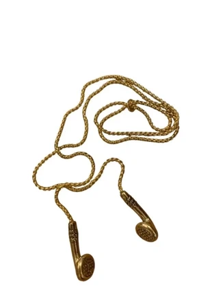 Collier écouteurs doré Bling Y2K Rap Trap Hip-Hop Streetwear Unisexe, marca: y2k, estado: Muy bueno, 13,00 €, 14,35 € Protección al comprador incluida