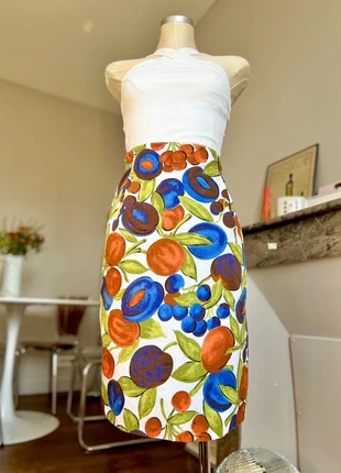 🌹Superbe jupe crayon vintage motifs fruits🌹, marca: Vintage, estado: Muito bom, tamanho: S / 36 / 8, €30.00, €32.20 inclui Proteção do Comprador Pro