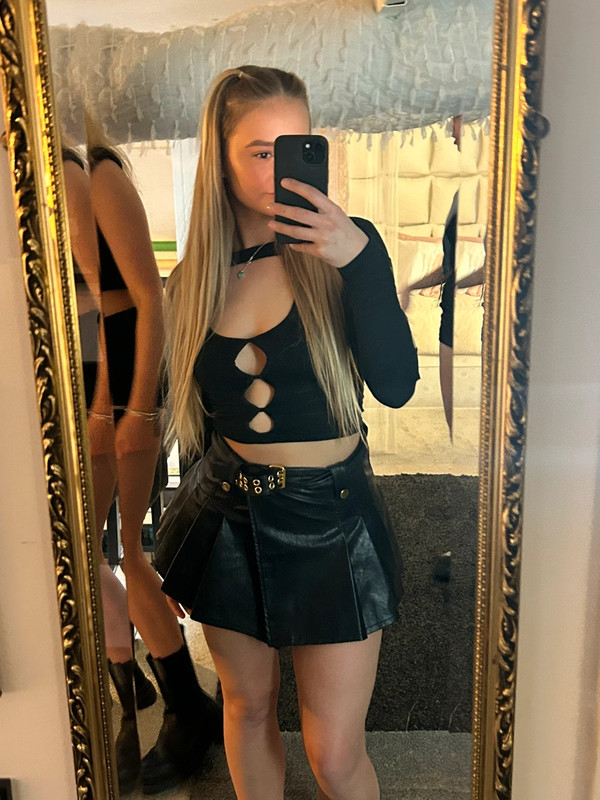 Faux leather pleated wrap skirt clearance