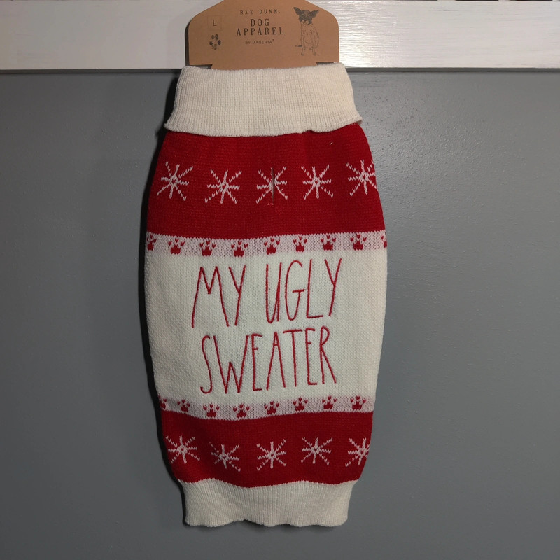 Rae Dunn dog sweater - My Ugly Sweater 1