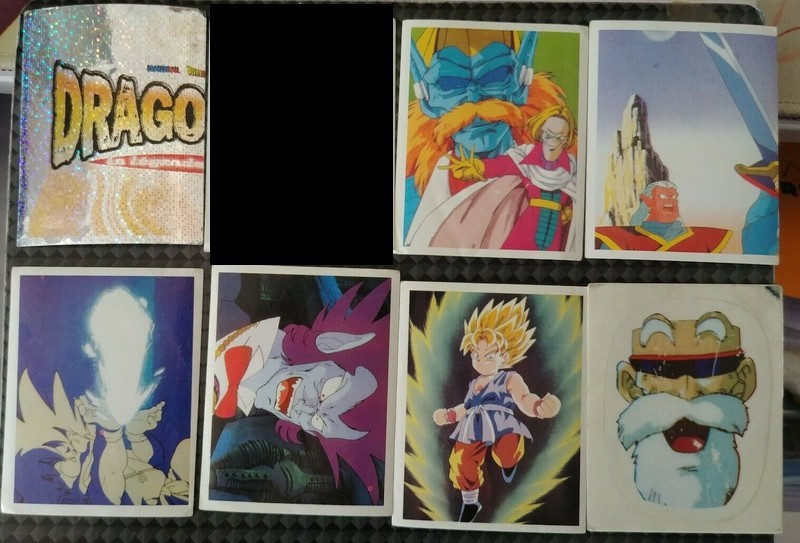 Lot 7 Stickers La légende du Dragon Ball GT Panini Autocollant cards carte  DBZ