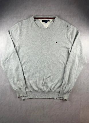 Pull à Col Rond/Crewneck Tommy Hifiger, Logo Brodé, Gris, Taille M, marca: Tommy Hilfiger, estado: Muito bom, tamanho: M, €15.00, €16.45 inclui Proteção do Comprador Pro