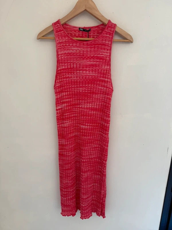 Robe côtelée rose Zara - photo numéro 2