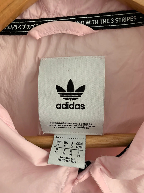 jaqueta corta vento rosa adidas 3