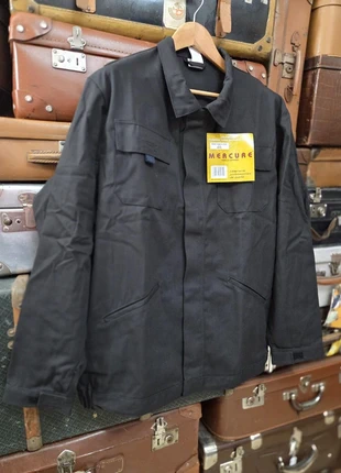 1990s–2000s Vintage French Work Jacket – Mercure – Black Poly-Cotton – Size 52/54 – Measures below, brand: WORKWEAR, condition: New with tags, size: XL, €19.00, €20.65 includes Buyer Protection Pro