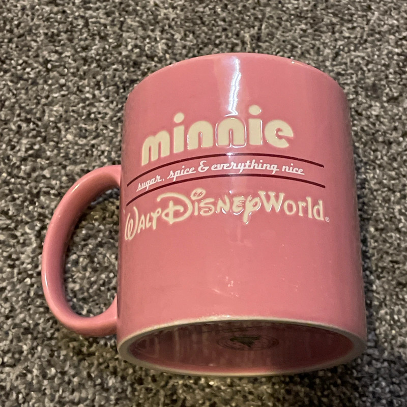 Disney Parks Minnie Mouse Coffee Mug/Cup Pink Sugar Spice Everything Nice 2