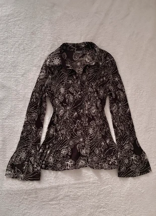 Vintage Y2K Apt. 9 Brown Long Bell Sleeve Shirt Blouse Size M, brand: Apt. 9, condition: Very good, size: M / UK 12-14, £25.00, £26.95 includes Buyer Protection Pro