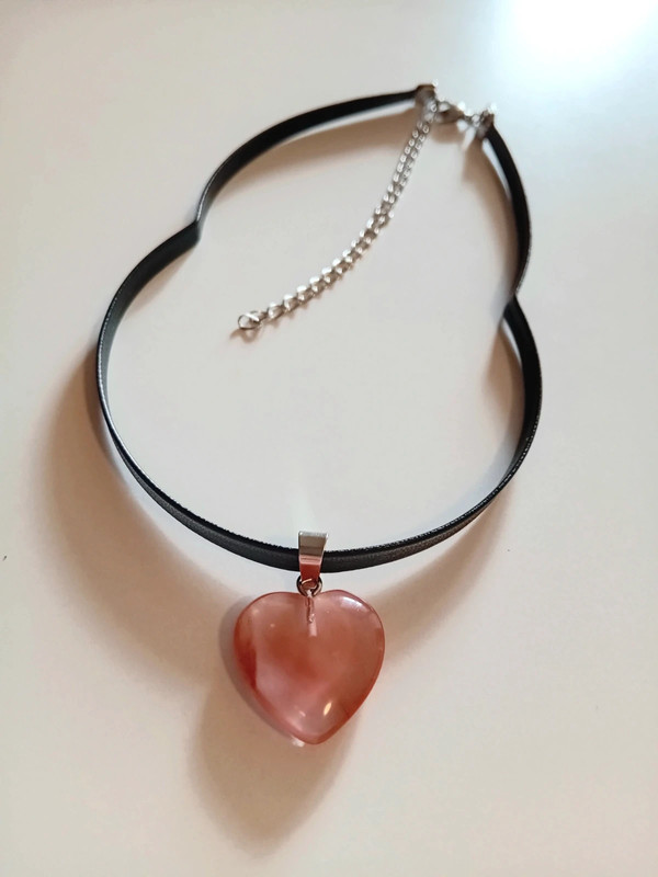 Boho / Boheme / Spiritual / Hippie / Healing - Peach Selenite Crystal Stone Necklace 2