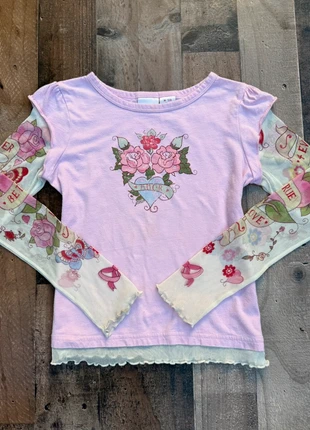 Xhilleration Girls Pink Amor Love Mesh Sleeved Vontage Tee Size 14/16, brand: Xhilaration, condition: Very good, size: 14, $10.00, $11.20 includes Buyer Protection