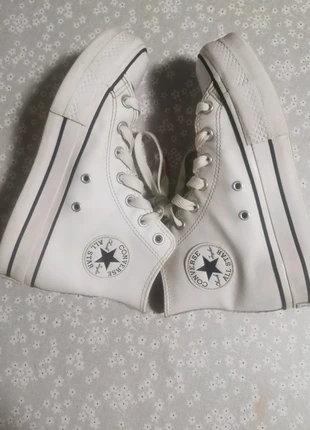 Converse All Star White Leather High Tops 👟 (UK5 / EU37.5), brand: Converse, condition: Very good, size: 37.5, €25.00, €26.95 includes Buyer Protection