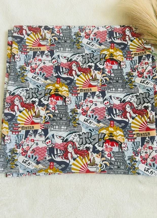 Tissu coton imprimé manga~ 100cm x 150cm, marque: Okeo-tex, état: Neuf sans étiquette, taille: Autre, 11,00 €, 12,25 € Protection acheteurs (Pro) incluse