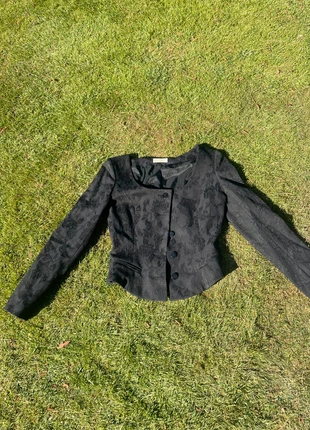 Kaliko Black Embossed/Jacquard Peplum Blazer/Jacket, brand: Kaliko, condition: New without tags, size: M / UK 12-14, £20.00, £21.70 includes Buyer Protection