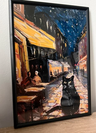Starry Night’ Cat Poster Framed, marque: CAT, état: Très bon état, 7,75 €, 8,84 € Protection acheteurs (Pro) incluse