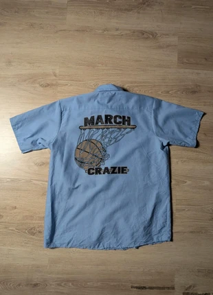 Chemise manche courte taille XL bleu ample USA américaine de travail workwear, merk: Vintage Dressing, staat: Heel goed, maat: XL, € 14,90, € 16,35 inclusief Kopersbescherming Pro