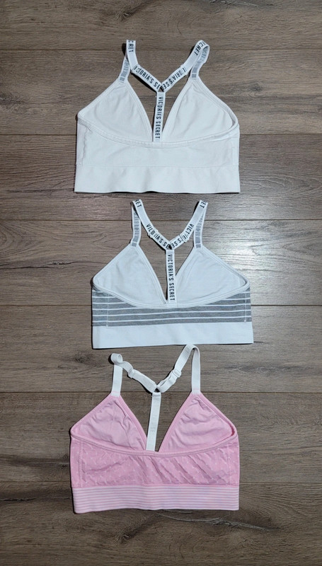 Victoria's Secret 3 pack unlined bralette seamless sports bra Size: M 2