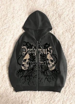 Sweat à capuche Y2K Gothique Taille L, Neuf, marque: y2k, état: Neuf sans étiquette, taille: L, 35,00 €, 37,45 € Protection acheteurs incluse