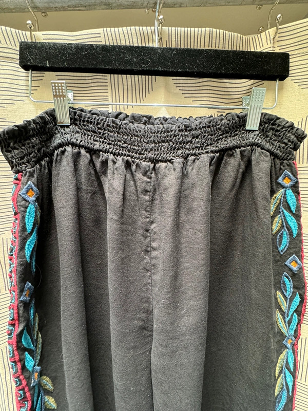 Last Chance! Being donated this week. Johnny Embroidered Linen Pants 4