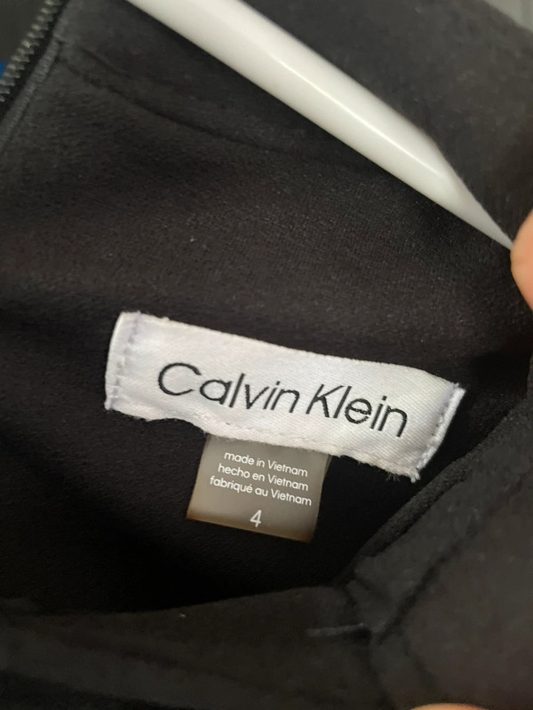 Calvin Klein black dress neck bowtie 3