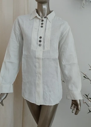 Dirndl. Trachten. Camicia  top camicetta, blusa tirolese cottage core, prairie in puro lino sottile, brand: Landhaus, condizioni: Ottime, taglia: XL / IT 46 / EU 42, €25.00, €26.95 include la Protezione acquisti