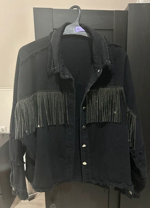 Zwart spijker jasje met glitters, état: Très bon état, taille: L / 40 / 12, 15,00 €, 16,45 € Protection acheteurs incluse