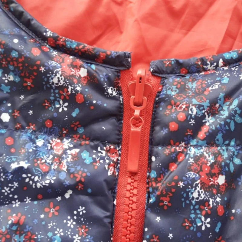 Blouson réversible femme avec fleurs violet et rouge taille 38 - photo numéro 5