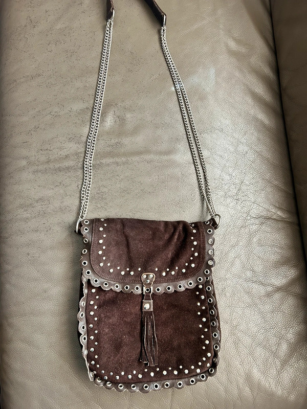 Borsa in sale pelle scamosciata