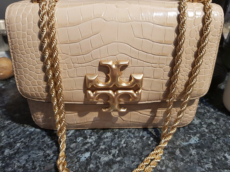 Tory burch eleanor croc effect leather bag - Vinted