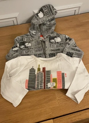 Lot gilet zippé + tee shirt La compagnie des petits 6 mois, marca: La Compagnie des Petits, estado: Muy bueno, tamaño: 6-9 meses / 68 cm, 3,00 €, 3,85 € Protección al comprador incluida