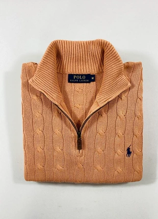 Pull 1/4 Zip Torsadé en Soie Ralph Lauren Homme – Orange – Logo Brodé – Taille M – 100% Soie, marke: Ralph Lauren, zustand: Sehr gut, größe: M, 89,90 €, 95,10 € inklusive Vinted-Käuferschutz