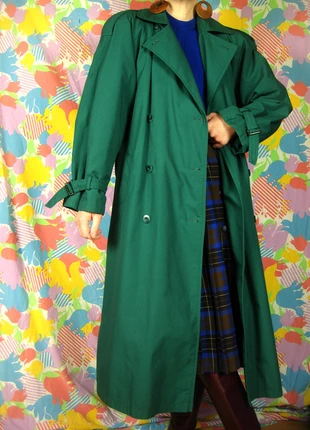 trench vintage oversize vert bleu canard doublure amovible années 80, brand: Vintage, condition: Very good, size: L / 40 / 12, €75.00, €79.45 includes Buyer Protection Pro