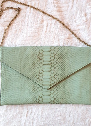 Faux croc snake shoulder envelope bag chain strap clutch party cocktail wedding, brand: Orelia, condition: New without tags, £6.95, £8.00 includes Buyer Protection