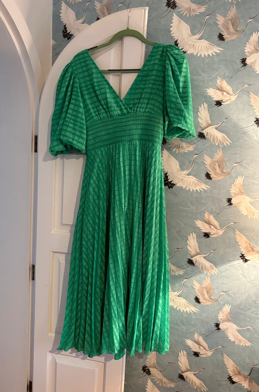 ASOS Green Pleated dress 1