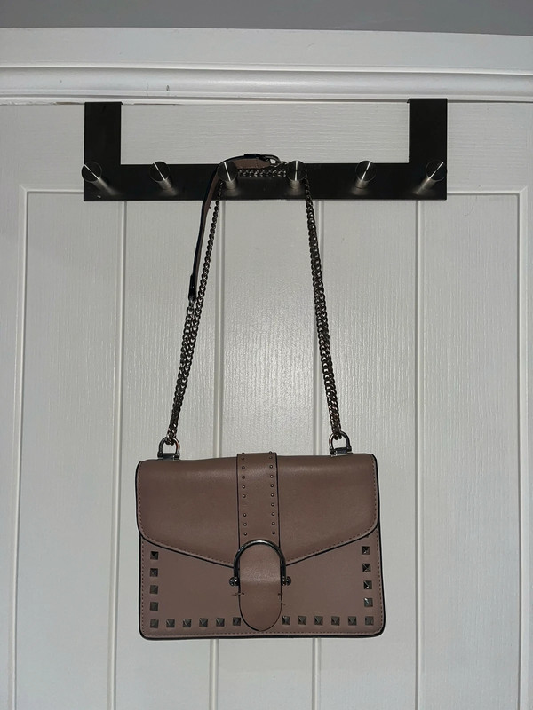 Topshop nude studded bag