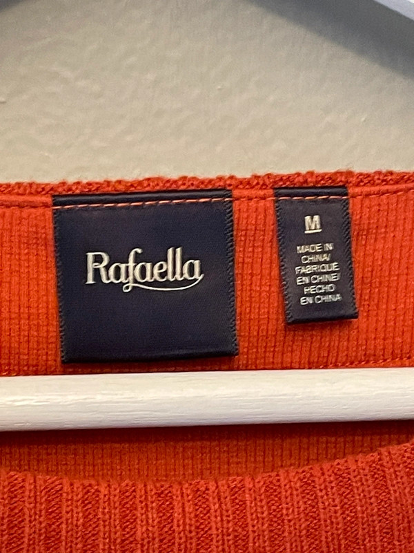 Rafaella Size Medium Womens Burnt Orange Shirt #M-5-105-0 3