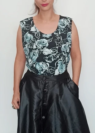 Débardeur motifs fleuri rose taille 50/52, condition: Very good, size: 5XL / 50 / 22, €6.00, €7.00 includes Buyer Protection Pro